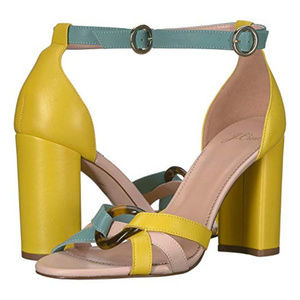 Stella heels colorblock leather tortoise